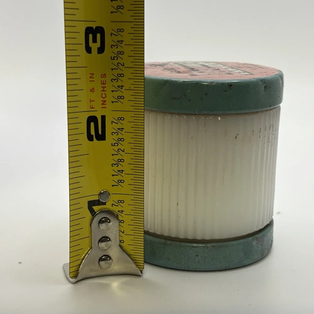 Vintage Lady Esquire Duplex Patent Leather Shoe Cream Milk Glass Jar‎